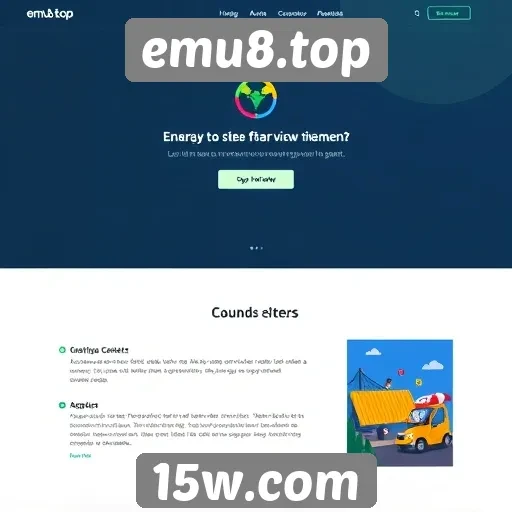 Análise da interface do site emu8.top