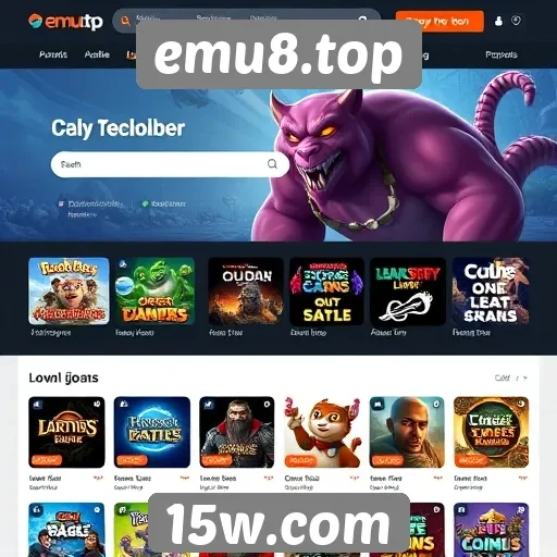 Interface do emu8.top é intuitiva e fácil de navegar
